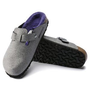 Birkenstock Boston Giltter Dust Shearling Clog. 38